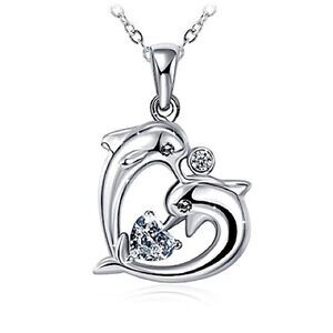 Necklace Sterling Silver Dolphin 925 Jewelry Women Gift Ocean Layer Animal NWT